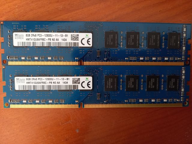Módulos de Memória RAM DDR3 de 16GB (2x8GB)