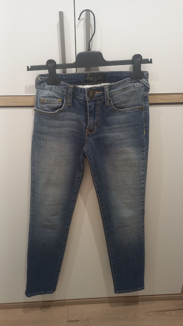 Vaqueros Baby Path con bordado de gato