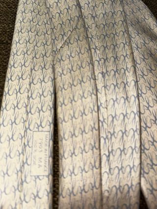 Corbata Hermès Beige y Azul sin etiqueta