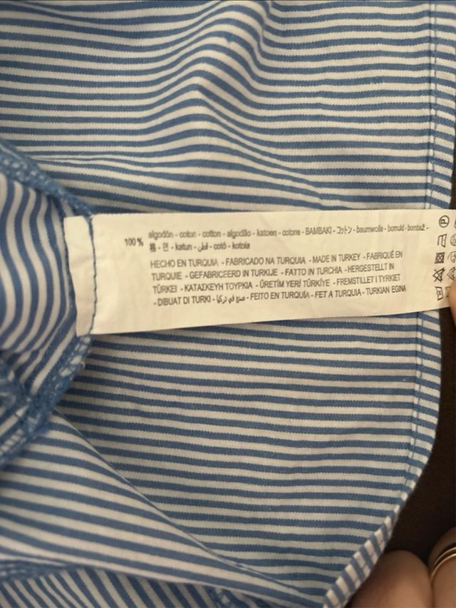 Vestido niña rayas azul