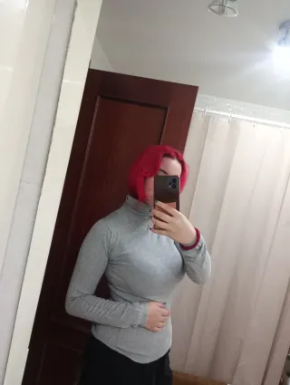 Jersey gris cuello alto