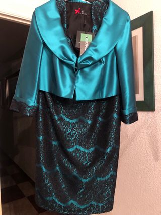 Vestido Sonia Peña Seda y Encaje Talla 48