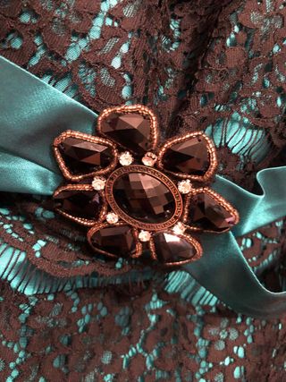 Vestido Sonia Peña Seda y Encaje Talla 48