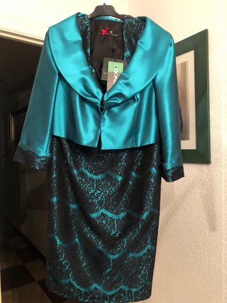 Vestido Sonia Peña Seda y Encaje Talla 48