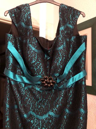 Vestido Sonia Peña Seda y Encaje Talla 48