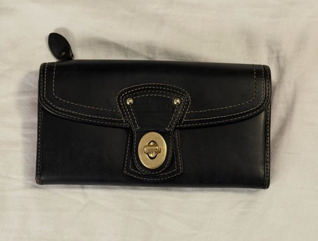 Cartera Coach Legacy Cuero Negro/Rosa