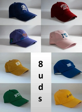 Lote de 8 gorras en diferentes colores