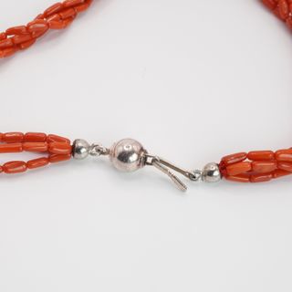 Parure corallo rosso e argento