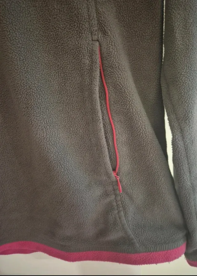 Sudadera Quechua gris y rosa mujer