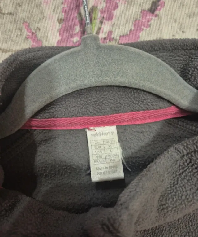 Sudadera Quechua gris y rosa mujer