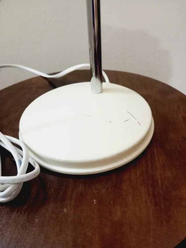 Lampada Space Age Anni '70 Beige/Argento