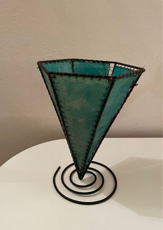 Lampada portacandele con base a spirale