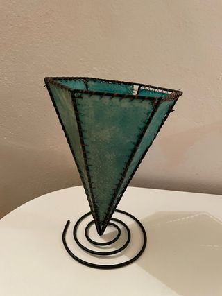 Lampada portacandele con base a spirale