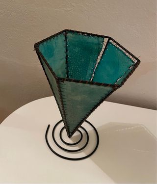 Lampada portacandele con base a spirale