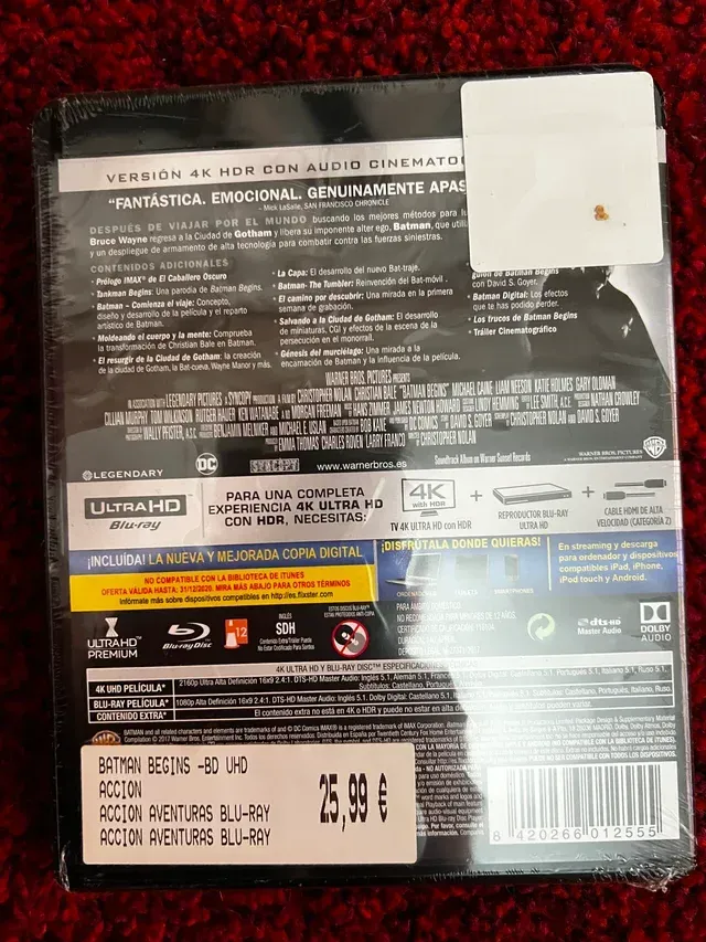 Batman Begins 4K UHD + Blu-Ray + Copia Digital