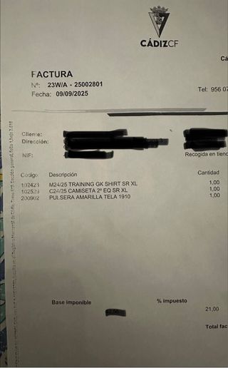 Camiseta Macron Cadiz XL Entrenamiento