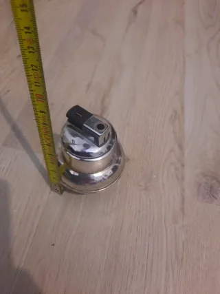 Accendino da tavolo vintage argento e acciaio