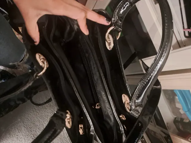 Bolso Grande Charol Negro