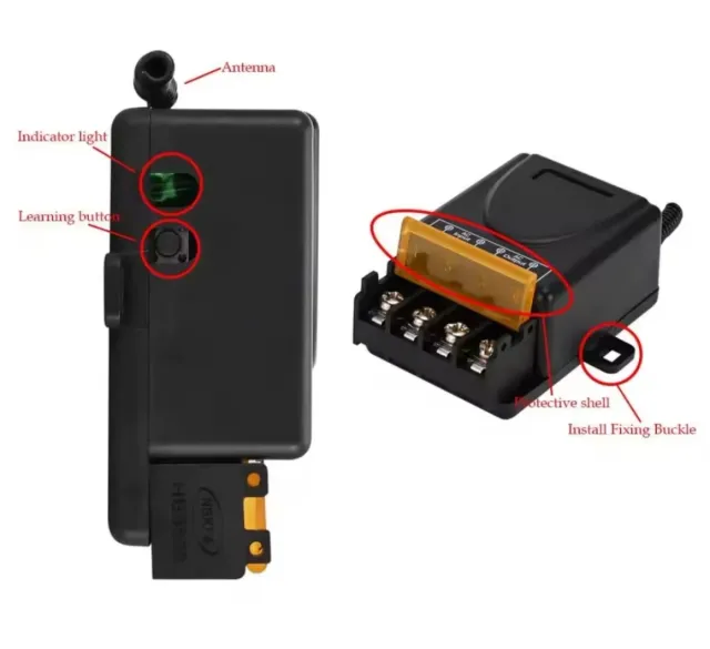 INTERRUPTOR De COTROL REMOTO INALÁMBRICO DE 433MHZ