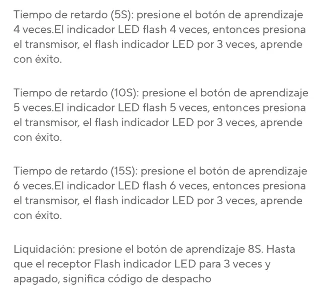 INTERRUPTOR De COTROL REMOTO INALÁMBRICO DE 433MHZ