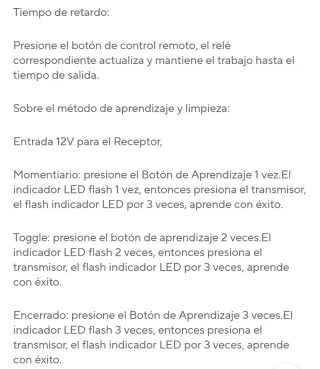 INTERRUPTOR De COTROL REMOTO INALÁMBRICO DE 433MHZ