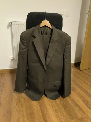 Traje BOSTON marrón/verde, talla 48chaq/43pant