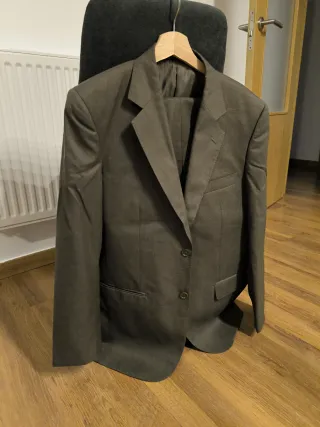 Traje BOSTON marrón/verde, talla 48chaq/43pant