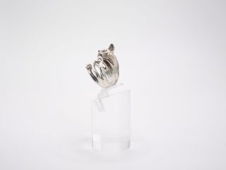 Anello Gatto Argento 925 Artigianale