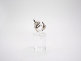 Anello Gatto Argento 925 Artigianale
