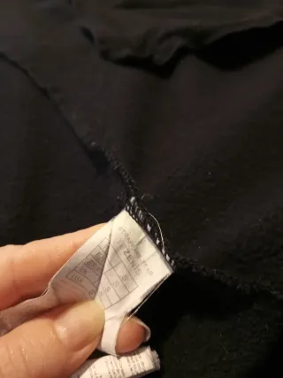 Vestaglia Tezenis nera in cotone felpato