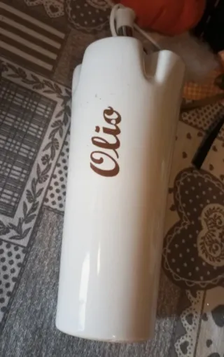 Oliera in ceramica bianca con tappo