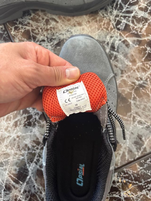 Zapatos de trabajo OPSIAL grises talla 38
