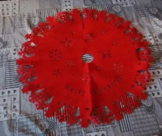 Tappeto Albero Natale Rosso