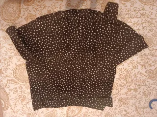 Falda pantalón lunares marrón y blanco