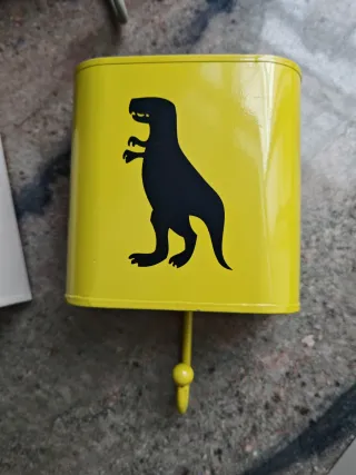 Cajas Colgador Metálicas Decoradas Dinosaurios