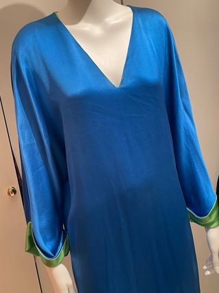 Abito Fausto Puglisi Tg 46 Blu/Verde