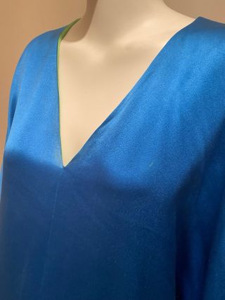 Abito Fausto Puglisi Tg 46 Blu/Verde