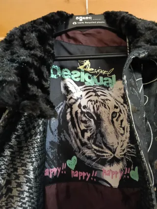 Abrigo Desigual Negro Patchwork