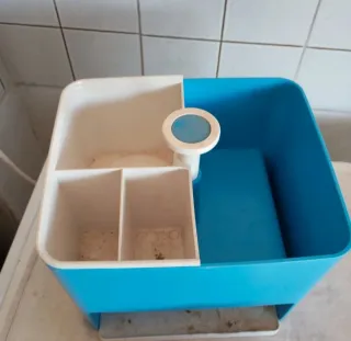 Porta posate da tavola blu e bianco