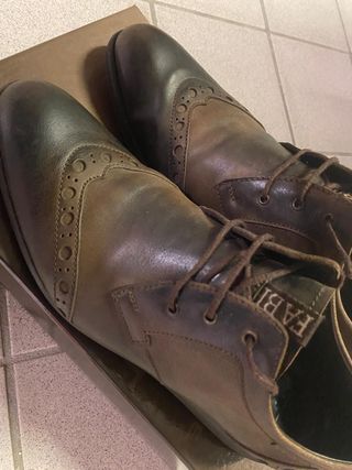 Scarpe Fabi Pelle Marrone/Nero Tg 40