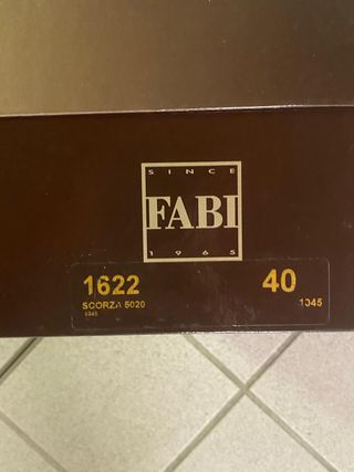 Scarpe Fabi Pelle Marrone/Nero Tg 40