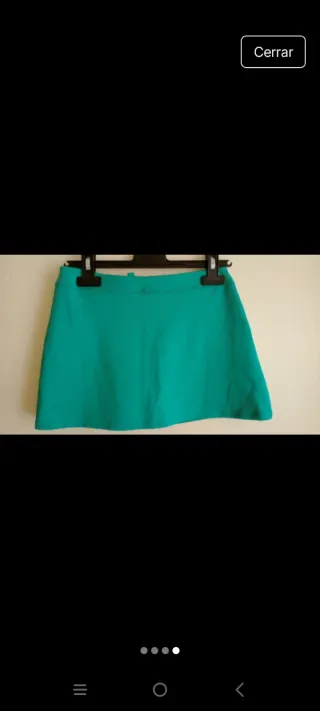 Falda deportiva verde