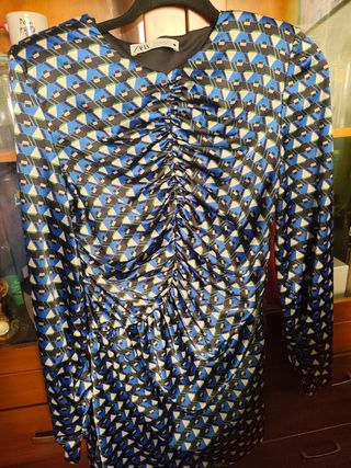 Vestido Zara Estampado Geométrico
