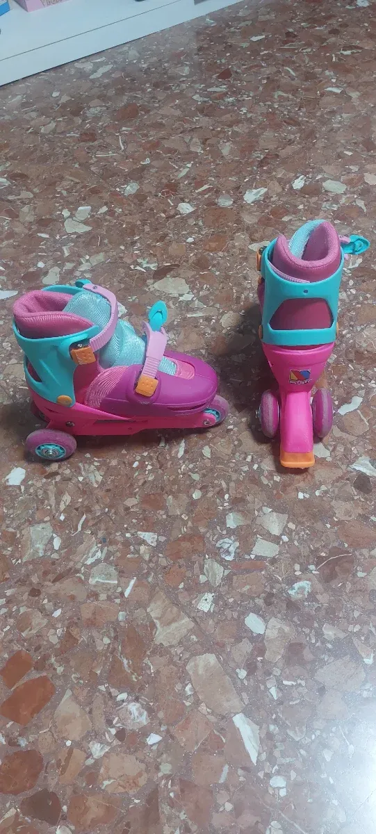 Patines niña Molto rosas y turquesa