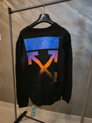 Felpa Off-White nera con logo