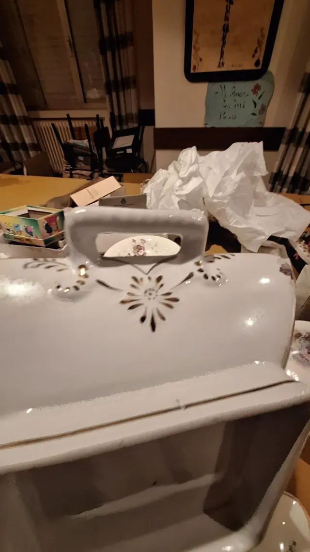 Centro de mesa porcelana flores