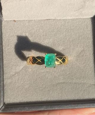 Anillo Esmeralda Certificada GRC