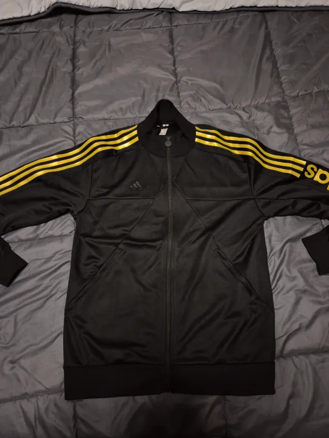 Chaqueta Adidas Negra y Dorada