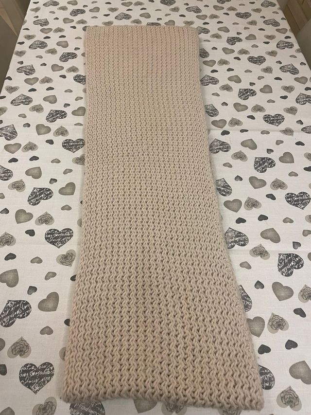 Sciarpa in lana beige