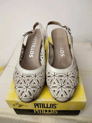 Zapatos Pitillos mujer plateados y marrones